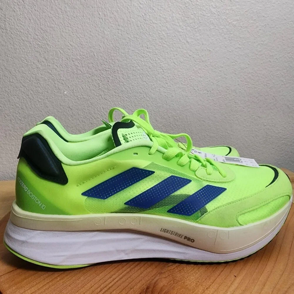 Adidas Adizero Boston 10 Shoes Mens Size 10 Green Lightstrike Pro Running H67514
